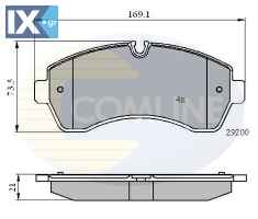 ΣΕΤ ΔΙΣΚΟΦΡΕΝΑ ΕΜΠΡ. MERCEDES-VW CBP01569 0044206820 0044208220 004420822027 0054205320 9064210300 A0044206820 A0044208220 A004420822027 A0054205320 A4420822027 A9064210300 2E0698151A 2E0698151C 2E06