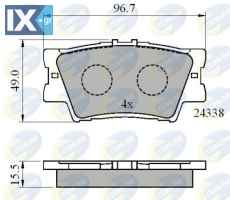 ΣΕΤ ΔΙΣΚΟΦΡΕΝΑ ΟΠΙΣΘ. TOYOTA CBP01581 0446602220 0446606060 0446606070 0446606090 0446606100 0446606200 0446606210 0446633160 0446633180 0446633200 0446642060 0446675010 04466YZZE8 446633160 44664206