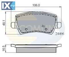 ΣΕΤ ΔΙΣΚΟΦΡΕΝΑ ΟΠΙΣΘ. VOLVO CBP01613 1426144 1439866 1459450 1503969 1566233 1655233 1752093 6G912M008FA 6G912M008FB 6G912M008FC 6G912M008FD ME6GJ2M008FA 30671574 30671575 30675174 30742491 30742516