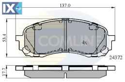 ΣΕΤ ΔΙΣΚΟΦΡΕΝΑ ΕΜΠΡ. SUBARU CBP01778 26296AE190 26296AE200 26296FJ000