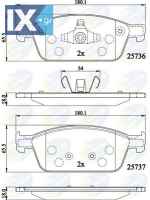 ΣΕΤ ΔΙΣΚΟΦΡΕΝΑ ΕΜΠΡ. FORD CBP02196 1775091 2005900 2039733 2076355 2101703 5181461 BV612K021AC CV612001CB CV612001CD CV612001MA