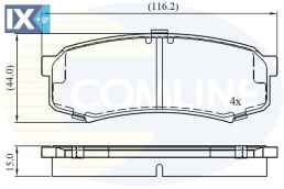 ΣΕΤ ΔΙΣΚΟΦΡΕΝΑ ΟΠΙΣΘ. TOYOTA-MITSUBISHI CBP0404 0446560010 0446660010 0446660020 0446660040 0446660050 0446660060 0446660080 0446660090 0446660140 04466YZZC8 0449260010 0449260020 446660010 446660020