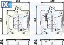 ΣΕΤ ΔΙΣΚΟΦΡΕΝΑ ΟΠΙΣΘ. MERCEDES CBP0915 0024205220 0034202820 003420282041 0034205220 003420522041 0054201920 A0024205220 A0034202820 A003420282041 A0034205220 A003420522041 A0054201920