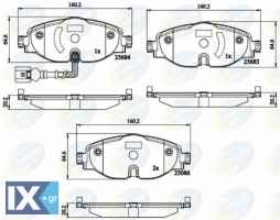 ΣΕΤ ΔΙΣΚΟΦΡΕΝΑ ΕΜΠΡ. AUDI-SEAT-SKODA-VW CBP12158 2K5698151 2K5698151A 2Q0698151F 5Q0698151 5Q0698151AH 5Q0698151B 5Q0698151D 5Q0698151F 5QO698151AF 8V0698151 8V0698151A 8V0698151B 8V0698151D 8V069815