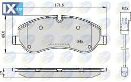 ΣΕΤ ΔΙΣΚΟΦΡΕΝΑ ΕΜΠΡ. FORD CBP22142 1763915 1842632 2162266 2221820 2361234 BK212K021AA JK212K021GA