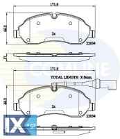 ΣΕΤ ΔΙΣΚΟΦΡΕΝΑ ΕΜΠΡ. FORD CBP22214 1824121 1829400 1840479 1916326 2005987 2006028 2391870 BK312K021AA BK312K021AB BK312K021AC CK4Z2001A