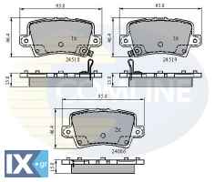 ΣΕΤ ΔΙΣΚΟΦΡΕΝΑ ΟΠΙΣΘ. HONDA CBP31587 43022SMGE00 43022SMGE01 43022SMGE02 43022SMGE03 43224SMGE01 45022SMGE50