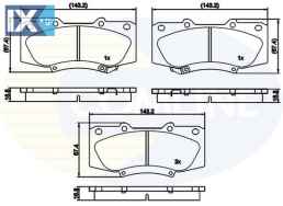 ΣΕΤ ΔΙΣΚΟΦΡΕΝΑ ΕΜΠΡ. TOYOTA CBP32137 044650K240 044650K260 044650K320 044650K340 04465YZZEF