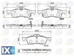 ΣΕΤ ΔΙΣΚΟΦΡΕΝΑ ΟΠΙΣΘ. NISSAN-HONDA CBP32204 43022TV0E00 43022TV0E01