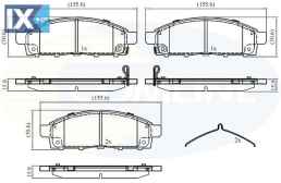 ΣΕΤ ΔΙΣΚΟΦΡΕΝΑ ΕΜΠΡ. MITSUBISHI CBP32378 4605A623 4605B158 4605B233 6000611054