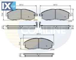 ΣΕΤ ΔΙΣΚΟΦΡΕΝΑ ΕΜΠΡ. HYUNDAI CBP3481 581014AA00 581014AA10 581014AA60 581014AA61 581014AA80 581014FA00