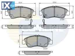 ΣΕΤ ΔΙΣΚΟΦΡΕΝΑ ΕΜΠΡ. HONDA CBP3556 06450SAAE50 06450SAAG00 45022504G00 45022S04505 45022S04E50 45022S04E60 45022S04G00 45022S04G01 45022S04G02 45022S04J02 45022SAAE50 45022SAAE51 45022SAAG00 45022SEA