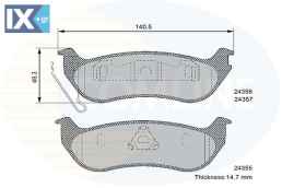 ΣΕΤ ΔΙΣΚΟΦΡΕΝΑ ΟΠΙΣΘ. JEEP CBP36087 05080871AB 05083882AC 5083882AB 5083882AC 5083882AE 5083882AF 5179242AB 05080871AA 05080871AB