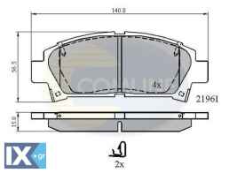 ΣΕΤ ΔΙΣΚΟΦΡΕΝΑ ΕΜΠΡ. TOYOTA CBP3713 0446512160 0446517050 0446520470 0446520510 044652B020 04465YZZCF 0449112590 0449117170 446520510