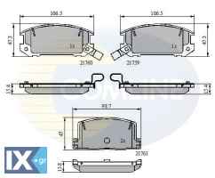 ΣΕΤ ΔΙΣΚΟΦΡΕΝΑ ΟΠΙΣΘ. TOYOTA CBP3756 0446617010 0446617030 0446617040 0446617050 0446617051 0446617070 0446617080 0446617090 0449217010 0449217011 0449217020 0449217030