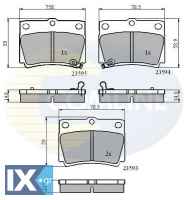 ΣΕΤ ΔΙΣΚΟΦΡΕΝΑ ΟΠΙΣΘ. MITSUBISHI CBP3775 4605A783 4615A097 MN102626 MR307247 MR307249 MR307415 MR389575 MZ690027