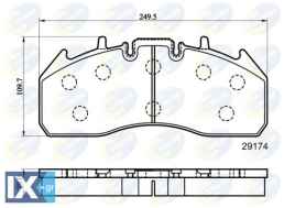 ΣΕΤ ΔΙΣΚΟΦΡΕΝΑ ΕΜΠΡ. RENAULT - VOLVO CBP9078MK 5001864363 5001864364 20568711 20568714 5001864363 5001864364