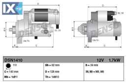 DENSO ΜΙΖΑ JAGUAR DSN1410 C2D36864 FW9311001AB FW9311001AC GX7311001EB GX7311001EC T2H3246