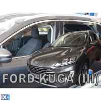 ΣΕΤ ΑΝΕΜΟΘΡΑΥΣΤΕΣ ΑΥΤΟΚΙΝΗΤΟΥ ΓΙΑ FORD KUGA 5D 2019> ΑΠΟ ΕΥΚΑΜΠΤΟ ΦΙΜΕ ΠΛΑΣΤΙΚΟ HEKO - 4 ΤΕΜ.