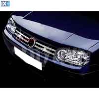 VW GOLF 4 HB 5D 1998>2004 ΔΙΑΚΟΣΜΗΤΙΚΕΣ ΓΡΙΛΙΕΣ ΜΑΣΚΑΣ ΕΜΠΡΟΣ ΧΡΩΜΙΟΥ - 4 ΤΕΜΑΧΙΑ