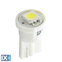 W5W 12V T10 W2,1x9,5d LED 1xSMD5050 ΛΕΥΚΟ (ΚΑΡΦΩΤΟ ΑΚΑΛΥΚΟ) BLISTER 2ΤΕΜ. M-TECH