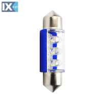 ΛΑΜΠΑΚΙΑ ΠΛΑΦΟΝΙΕΡΑΣ C5W/C10W 12V 0,37W SV8,5 36mm LED 6xFlux 3mm ΜΠΛΕ BLISTER 2ΤΕΜ. M-TECH