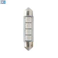 ΛΑΜΠΑΚΙΑ ΠΛΑΦΟΝΙΕΡΑΣ C5W/C10W 12V 0,96W SV8,5 41MM CAN-BUS LED 4XSMD5050 PREMIUM ΜΠΛΕ BLISTER 2ΤΕΜ.