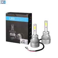 H27 880 LED SET C6 9>32V 6.500K 10.000lm 4 X 10W ΛΑΜΠΑ ΜΕ COB EPISTAR 1021 LED ΚΑΙ ΑΝΕΜΙΣΤΗΡΑΚΙ M-TECH - 2 ΤΕΜ.