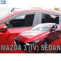 ΣΕΤ ΑΝΕΜΟΘΡΑΥΣΤΕΣ ΑΥΤΟΚΙΝΗΤΟΥ ΓΙΑ MAZDA 3 4D 2019> ΑΠΟ ΕΥΚΑΜΠΤΟ ΦΙΜΕ ΠΛΑΣΤΙΚΟ HEKO - 4 ΤΕΜ.