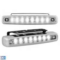 Πρόσθετο Dayline 8 LED Χρωμίου 112x24mm