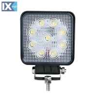 ΠΡΟΒΟΛΕΑΣ ΕΡΓΑΣΙΑΣ WORKING LAMPS FLOOD BEAM OSRAM LED 10-30V 27W 2025lm ΤΕΤΡΑΓΩΝΟΣ (138 x 107 x 56 mm ) M-TECH -1 TEM