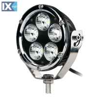 ΠΡΟΒΟΛΕΑΣ LED DRIVING ΧΡΩΜΙΟ 10-30V 50W 3500lm CREE LED ΣΤΡΟΓΓΥΛΟΣ 110x110x64mm