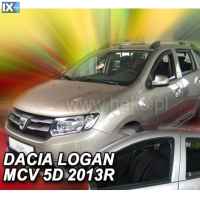 ΣΕΤ ΑΝΕΜΟΘΡΑΥΣΤΕΣ ΑΥΤΟΚΙΝΗΤΟΥ ΓΙΑ DACIA LOGAN MCV II 5D 2013> ΑΠΟ ΕΥΚΑΜΠΤΟ ΦΙΜΕ ΠΛΑΣΤΙΚΟ HEKO - 4 ΤΕΜ.