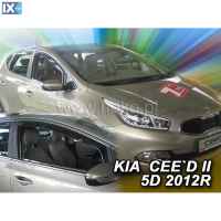 ΑΝΕΜΟΘΡΑΥΣΤΕΣ ΑΥΤΟΚΙΝΗΤΟΥ ΓΙΑ KIA CEED II 5D 05/2012-2018 ΖΕΥΓΑΡΙ ΑΠΟ ΕΥΚΑΜΠΤΟ ΦΙΜΕ ΠΛΑΣΤΙΚΟ HEKO - 2 ΤΕΜ.