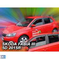 ΣΕΤ ΑΝΕΜΟΘΡΑΥΣΤΕΣ ΑΥΤΟΚΙΝΗΤΟΥ ΓΙΑ SKODA FABIA III 5D 2014> HTB ΑΠΟ ΕΥΚΑΜΠΤΟ ΦΙΜΕ ΠΛΑΣΤΙΚΟ HEKO - 4 ΤΕΜ.