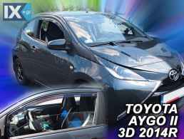 ΑΝΕΜΟΘΡΑΥΣΤΕΣ ΑΥΤΟΚΙΝΗΤΟΥ ΓΙΑ TOYOTA AYGO 3D 2014+ ΖΕΥΓΑΡΙ ΑΠΟ ΕΥΚΑΜΠΤΟ ΦΙΜΕ ΠΛΑΣΤΙΚΟ HEKO - 2 ΤΕΜ.