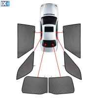 FORD ECOSPORT 5D 2014> ΚΟΥΡΤΙΝΑΚΙΑ ΜΑΡΚΕ CAR SHADES - 6 ΤΕΜ.