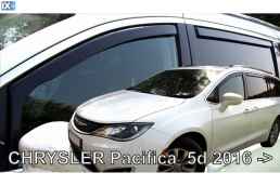 ΣΕΤ ΑΝΕΜΟΘΡΑΥΣΤΕΣ ΑΥΤΟΚΙΝΗΤΟΥ ΓΙΑ CHRYSLER PACIFICA SW 2016+ ΑΠΟ ΕΥΚΑΜΠΤΟ ΦΙΜΕ ΠΛΑΣΤΙΚΟ HEKO - 4 ΤΕΜ.