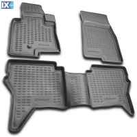 ΜΑΡΚΕ ΠΑΤΑΚΙΑ ΣΕ ΣΚΑΦΗ TPE ΛΑΣΤΙΧΟ ΓΙΑ MITSUBISHI PAJERO 3D 11/2006-2019 ΣΕ ΑΝΘΡΑΚΙ ΣΚΟΥΡΟ ΓΚΡΙ ΧΡΩΜΑ NOVLINE - 4 ΤΕΜ.