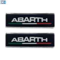 ABARTH ΣΗΜΑΤΑ ΒΙΔΩΤΑ 10 Χ 3 cm ΕΠΟΞΕΙΔΙΚΗΣ ΡΥΤΙΝΗΣ (ΥΓΡΟ ΓΥΑΛΙ) ΣΕ ΜΑΥΡΟ/ΧΡΩΜΙΟ ΓΙΑ ΠΑΤΑΚΙΑ - 2 ΤΕΜ.