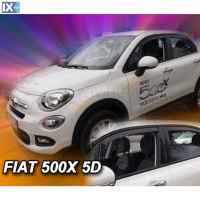 ΣΕΤ ΑΝΕΜΟΘΡΑΥΣΤΕΣ ΑΥΤΟΚΙΝΗΤΟΥ ΓΙΑ FIAT 500X 5D 2015 ΑΠΟ ΕΥΚΑΜΠΤΟ ΦΙΜΕ ΠΛΑΣΤΙΚΟ HEKO - 4 ΤΕΜ.