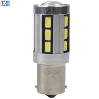 P21W 12V BA15s LED 18xSMD5730 PREMIUM ΛΕΥΚΟ (ΜΟΝΟΠΟΛΙΚΟ) BLISTER 2ΤΕΜ. M-TECH