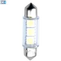 ΛΑΜΠΑΚΙΑ ΠΛΑΦΟΝΙΕΡΑΣ C5W 12V 36mm LED3xSMD5050 ΛΕΥΚΟ BLISTER 2ΤΕΜ. M-TECH