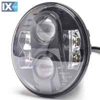 ΦΑΝΑΡΙ ΣΤΡΟΓΓΥΛΟ 7 ΙΝΤΣΩΝ ME 8LED CREE (XML-10W) 9-36V 6.000-6.500K ΜΑΥΡΟ (ΓΙΑ JEEP) M-TECH