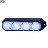 ΦΩΣ ΠΡΟΕΙΔΟΠΟΙΗΣΗΣ 12/24V HOR78 6W 4LED 143x35mm ΜΠΛΕ