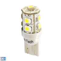 W5W 12V T10 W2,1x9,5d LED 9xSMD3528 ΚΙΤΡΙΝΟ (ΚΑΡΦΩΤΟ ΑΚΑΛΥΚΟ) BLISTER 2ΤΕΜ. M-TECH