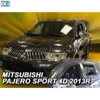 ΣΕΤ ΑΝΕΜΟΘΡΑΥΣΤΕΣ ΑΥΤΟΚΙΝΗΤΟΥ ΓΙΑ MITSUBISHI PAJERO SPORT 5D 2013-2018 ΑΠΟ ΕΥΚΑΜΠΤΟ ΦΙΜΕ ΠΛΑΣΤΙΚΟ HEKO - 4 ΤΕΜ.