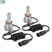 H8/H9/H11/H16 9>32V 6.500K 6.000lm 72W PGJ19-X HALO LED SERIE 7 COMPACT 8LED CREE 2ΤΕΜ. LED KIT