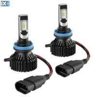 H8/H9/H11/H16 9>32V 6.500K 8.000lm 60W PGJ19-X HALO LED SERIE 6 STANDARD 8LED ZES 2ΤΕΜ. LED KIT