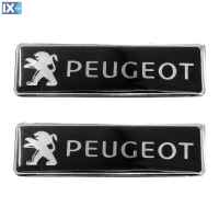 PEUGEOT ΣΗΜΑΤΑ ΒΙΔΩΤΑ 10 Χ 3 cm ΕΠΟΞΕΙΔΙΚΗΣ ΡΥΤΙΝΗΣ (ΥΓΡΟ ΓΥΑΛΙ) ΣΕ ΜΑΥΡΟ/ΧΡΩΜΙΟ ΓΙΑ ΠΑΤΑΚΙΑ - 2 ΤΕΜ.